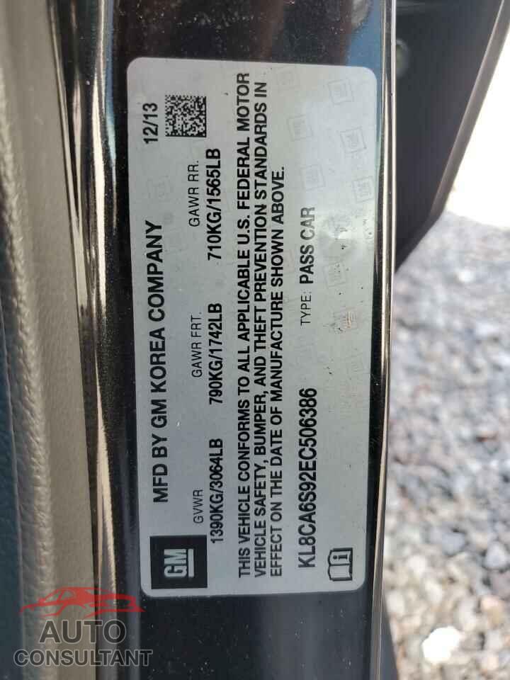 CHEVROLET SPARK 2014 - KL8CA6S92EC506386