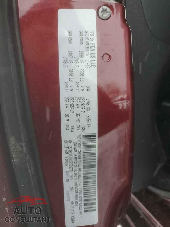 DODGE CARAVAN 2019 - 2C4RDGCGXKR599771