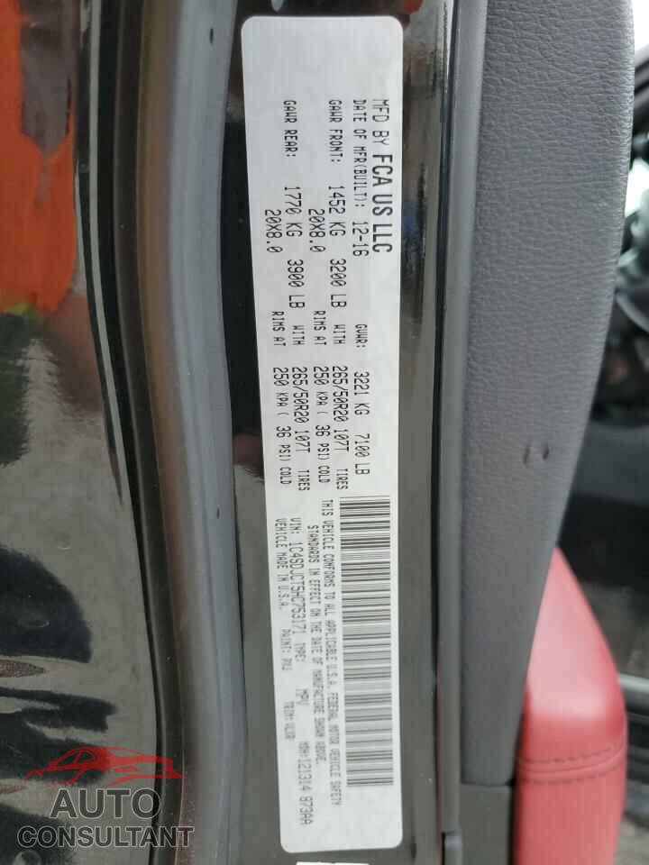 DODGE DURANGO 2017 - 1C4SDJCT5HC753171