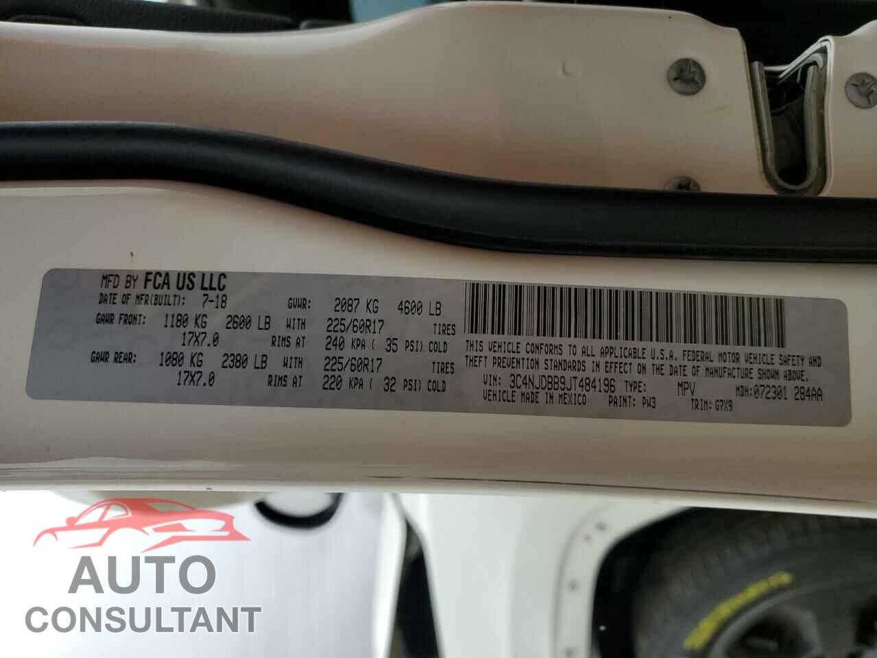 JEEP COMPASS 2018 - 3C4NJDBB9JT484196