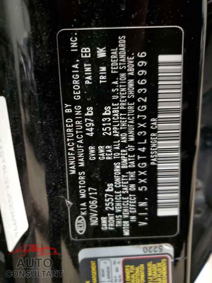 KIA OPTIMA 2018 - 5XXGT4L3XJG236996