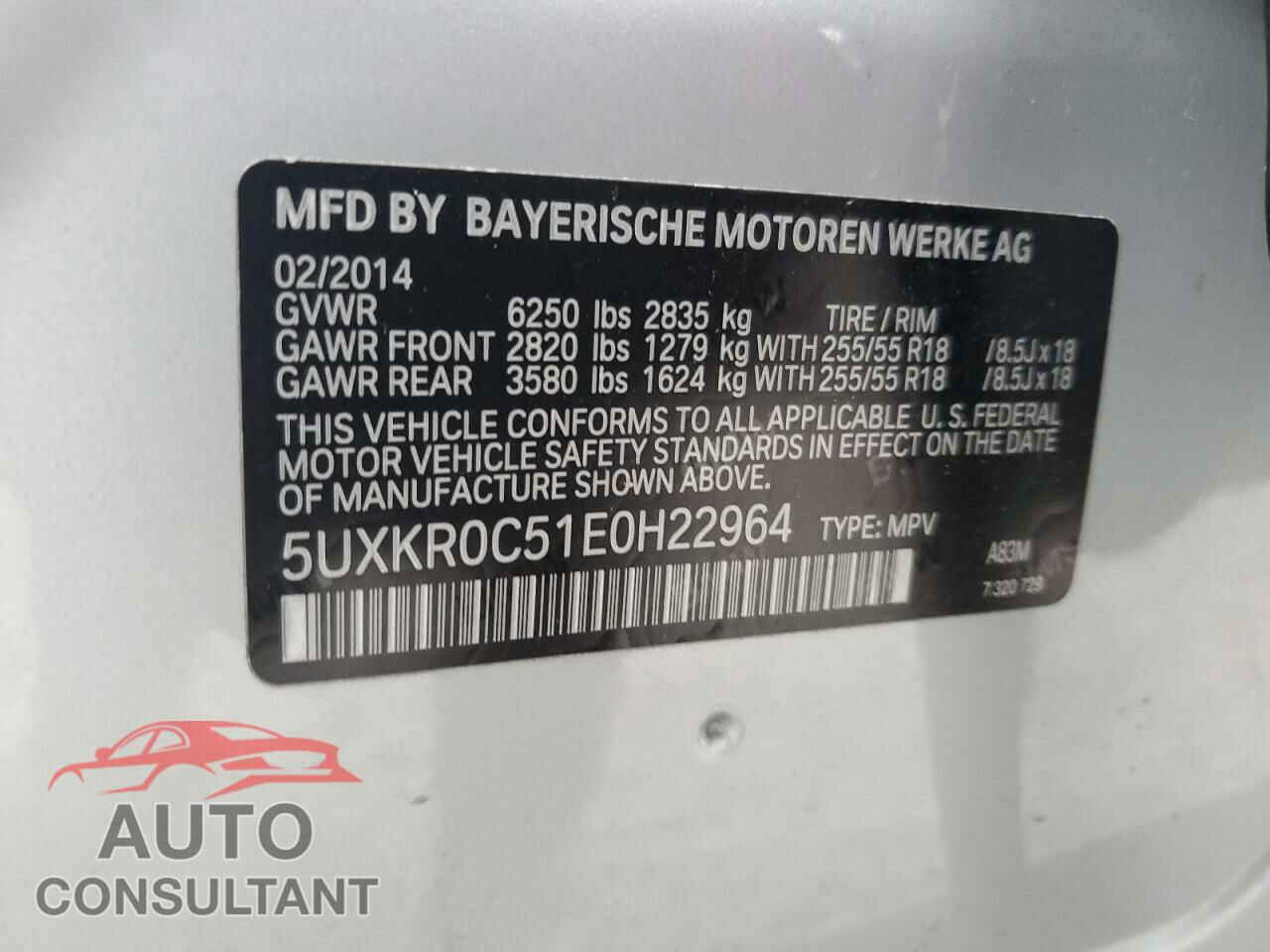 BMW X5 2014 - 5UXKR0C51E0H22964