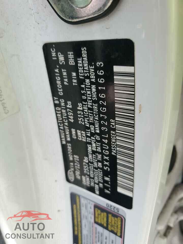 KIA OPTIMA 2018 - 5XXGU4L32JG261663