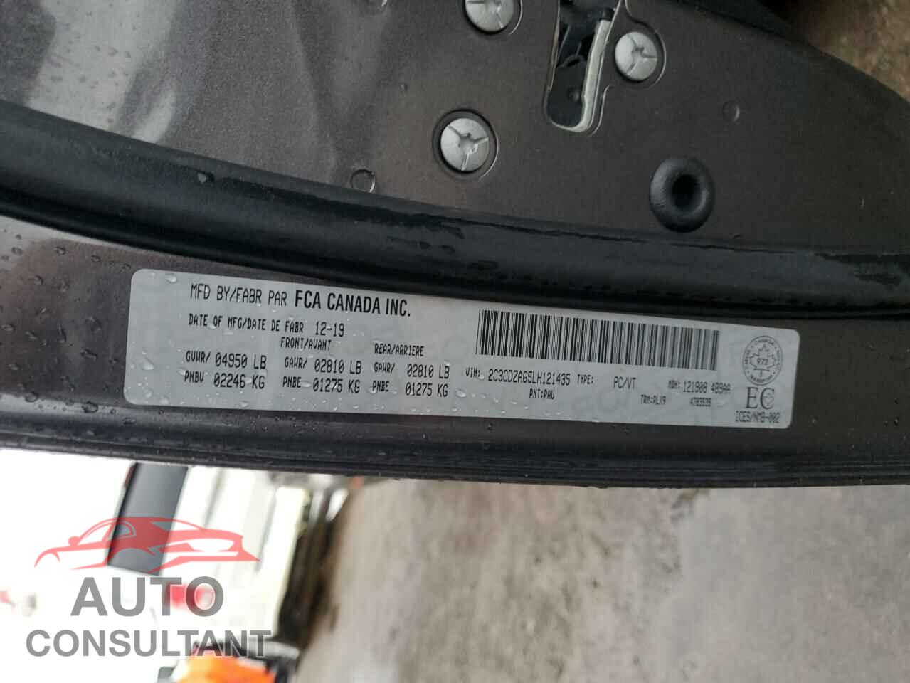 DODGE CHALLENGER 2020 - 2C3CDZAG5LH121435
