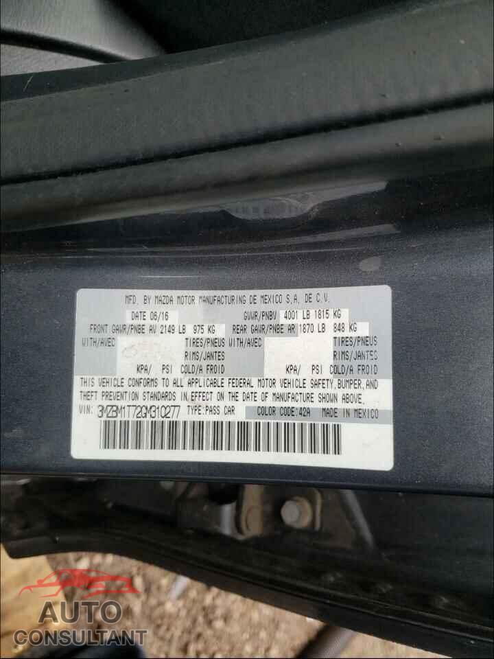 MAZDA 3 2016 - 3MZBM1T72GM310277