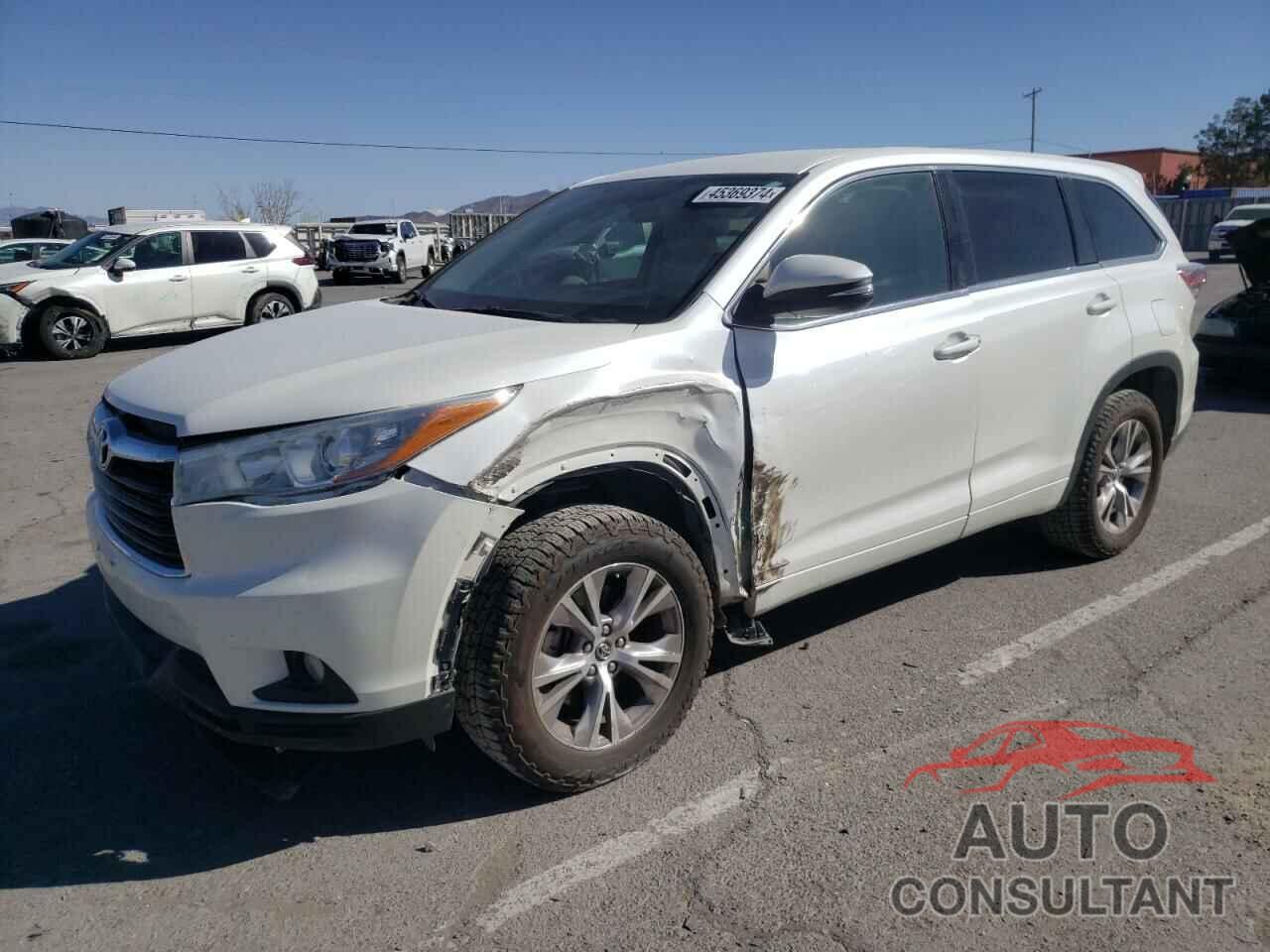 TOYOTA HIGHLANDER 2016 - 5TDZKRFH3GS126055