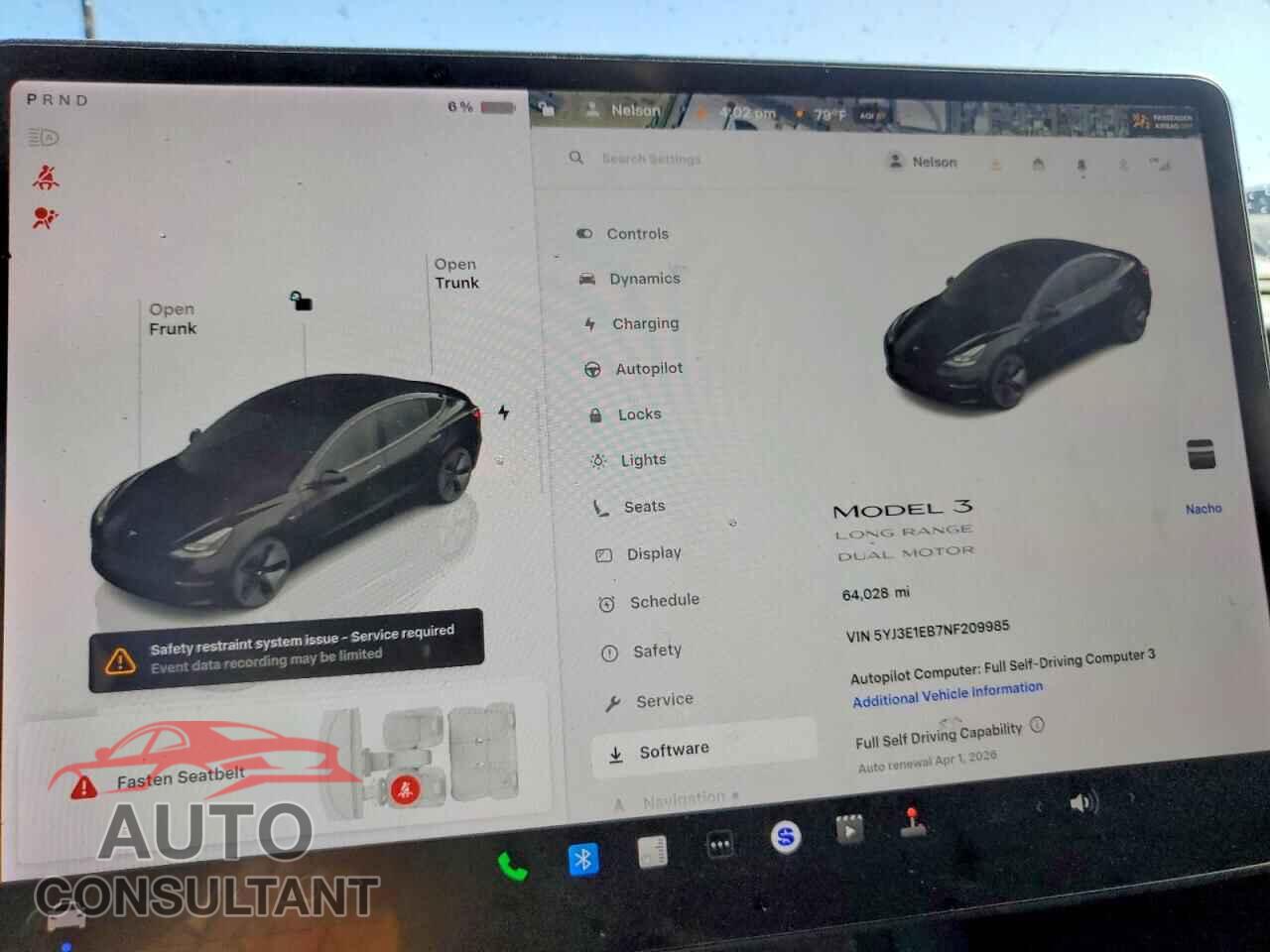 TESLA MODEL 3 2022 - 5YJ3E1EB7NF209985