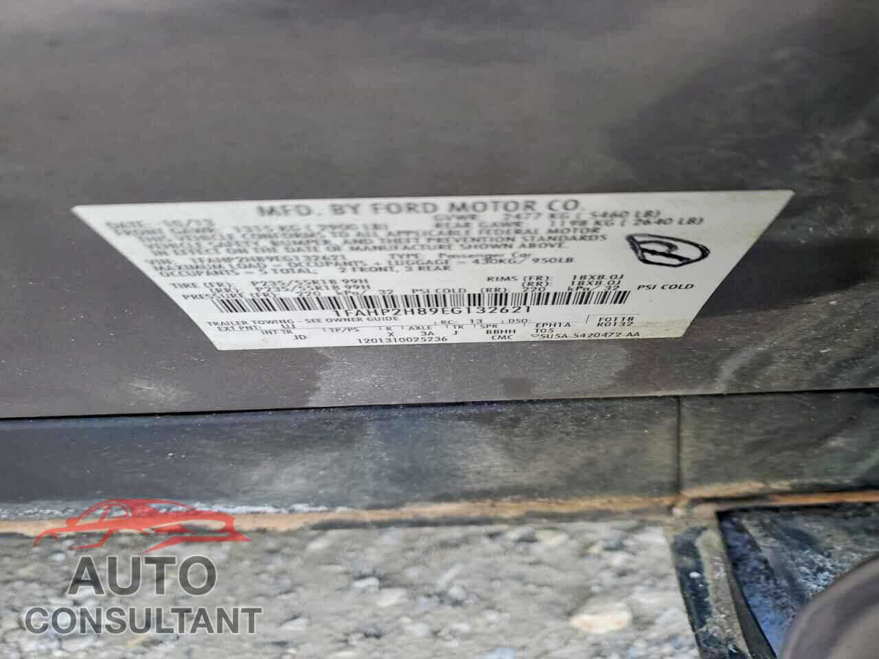 FORD TAURUS 2014 - 1FAHP2H89EG132621