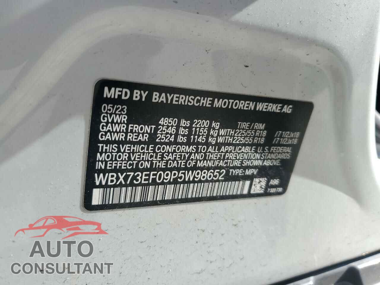 BMW X1 2023 - WBX73EF09P5W98652