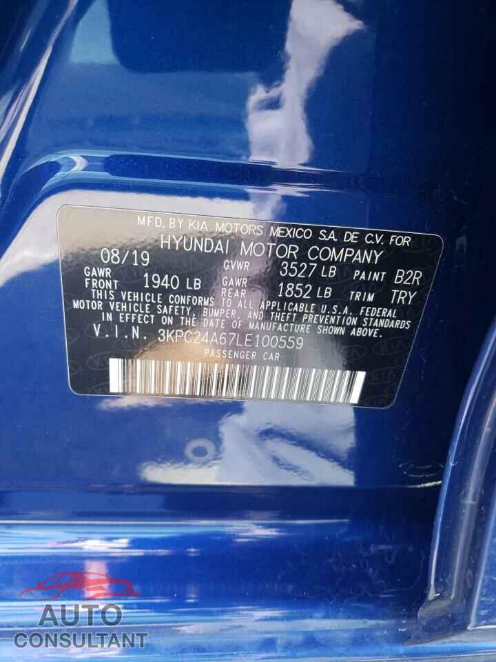HYUNDAI ACCENT 2020 - 3KPC24A67LE100559