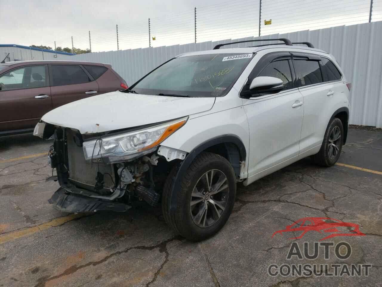 TOYOTA HIGHLANDER 2016 - 5TDJKRFH6GS239169