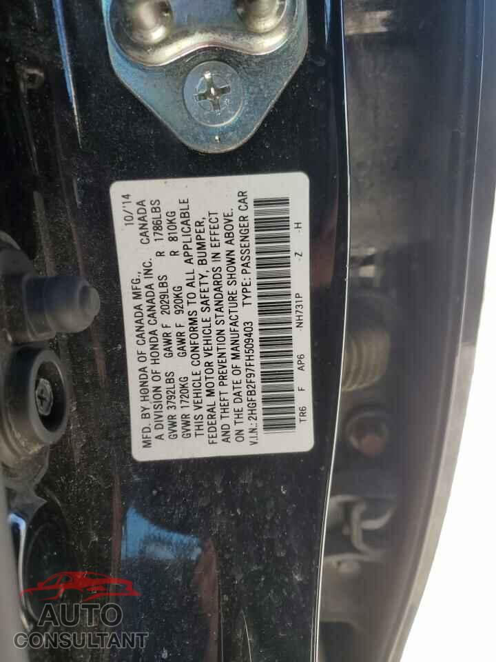 HONDA CIVIC 2015 - 2HGFB2F97FH509403