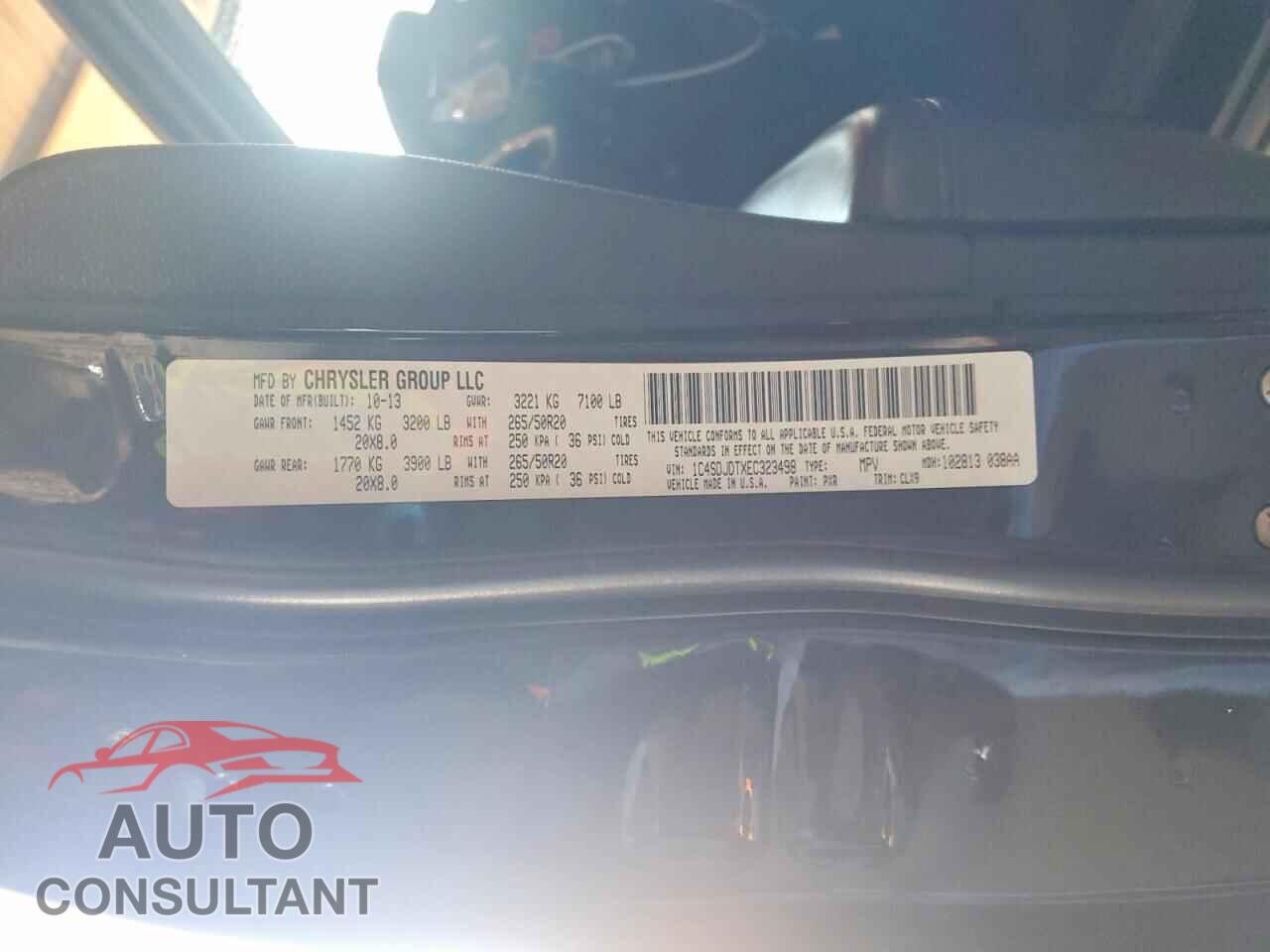 DODGE DURANGO 2014 - 1C4SDJDTXEC323498