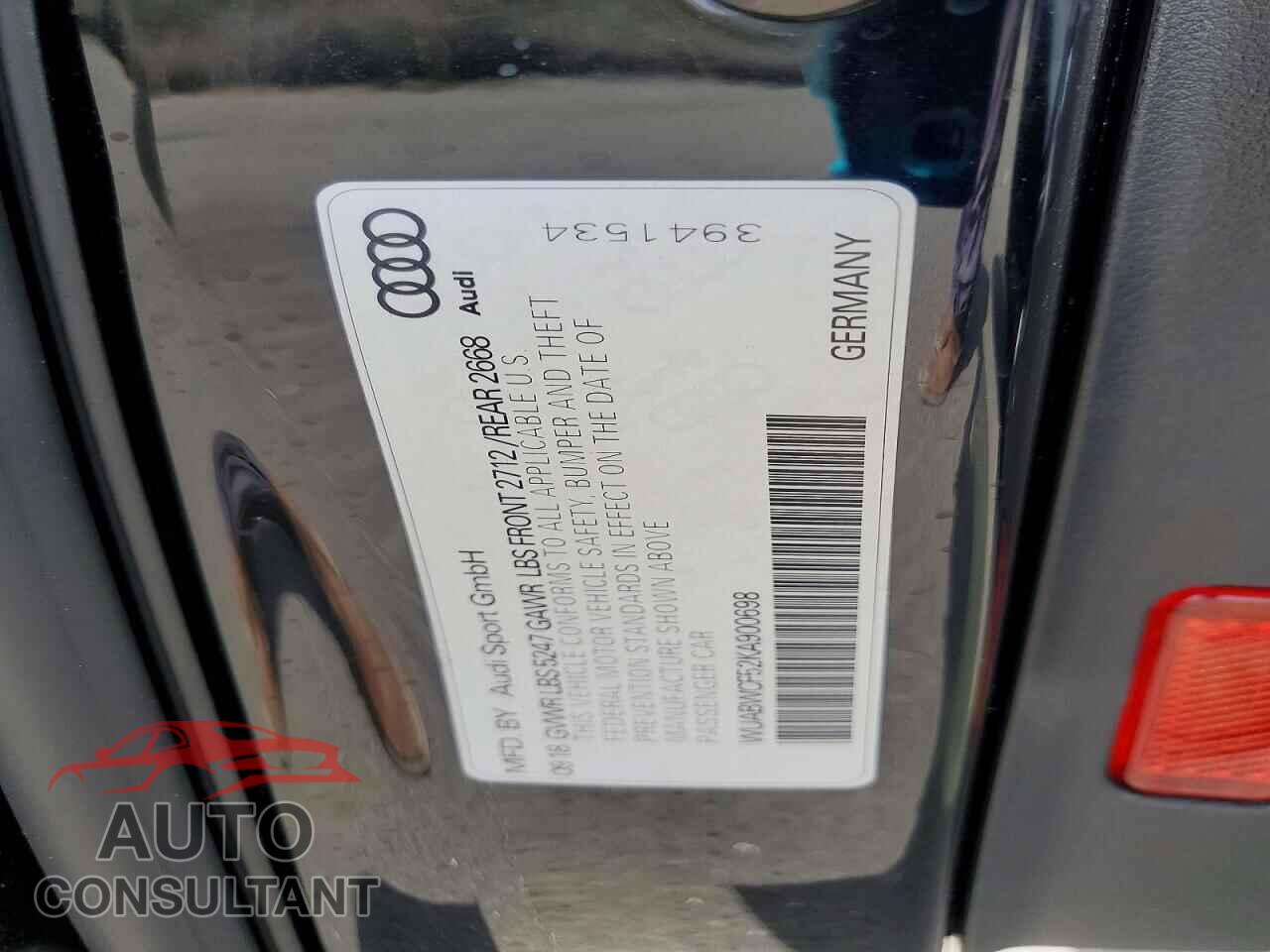 AUDI S5/RS5 2019 - WUABWCF52KA900698