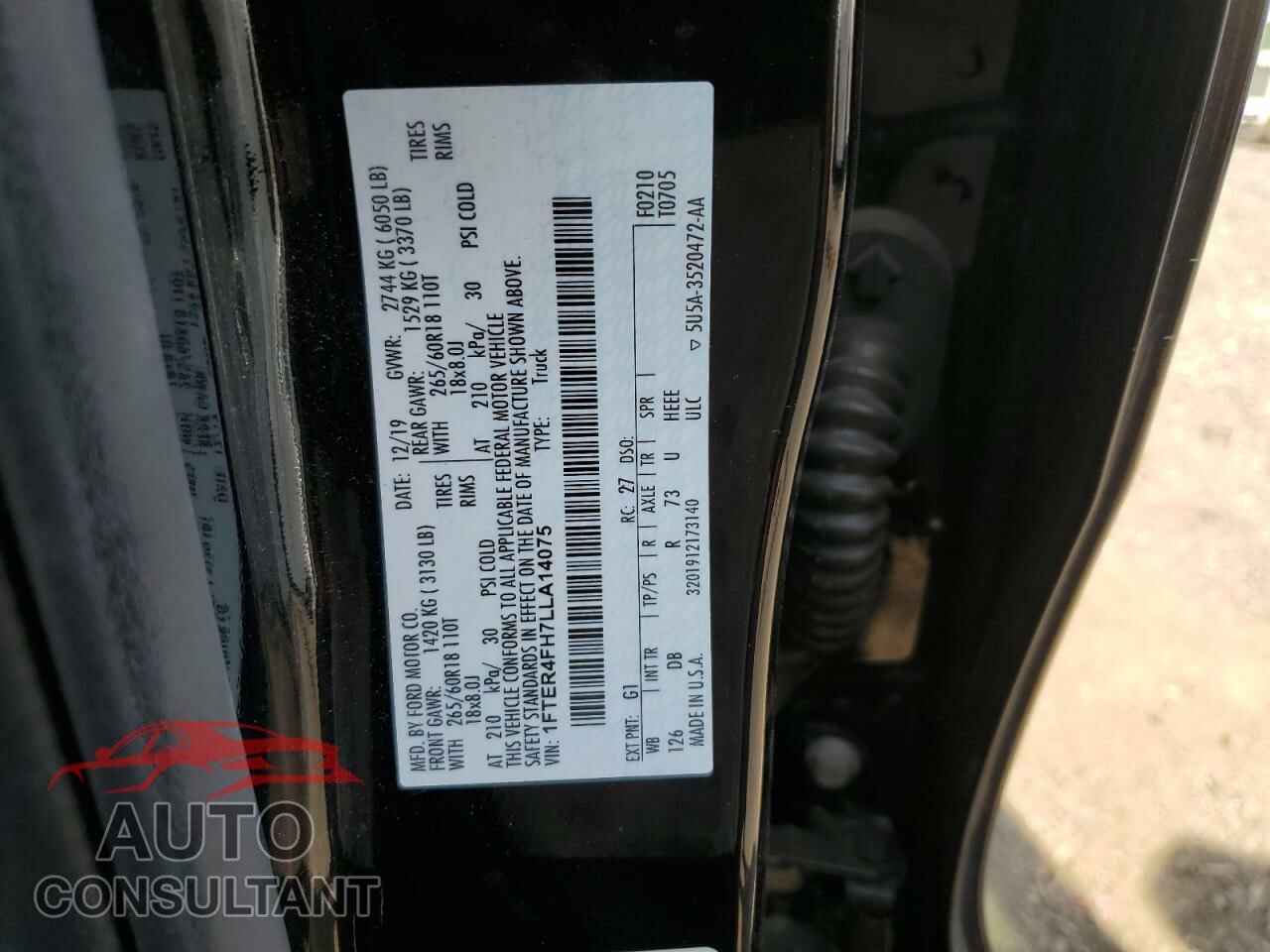 FORD RANGER 2020 - 1FTER4FH7LLA14075