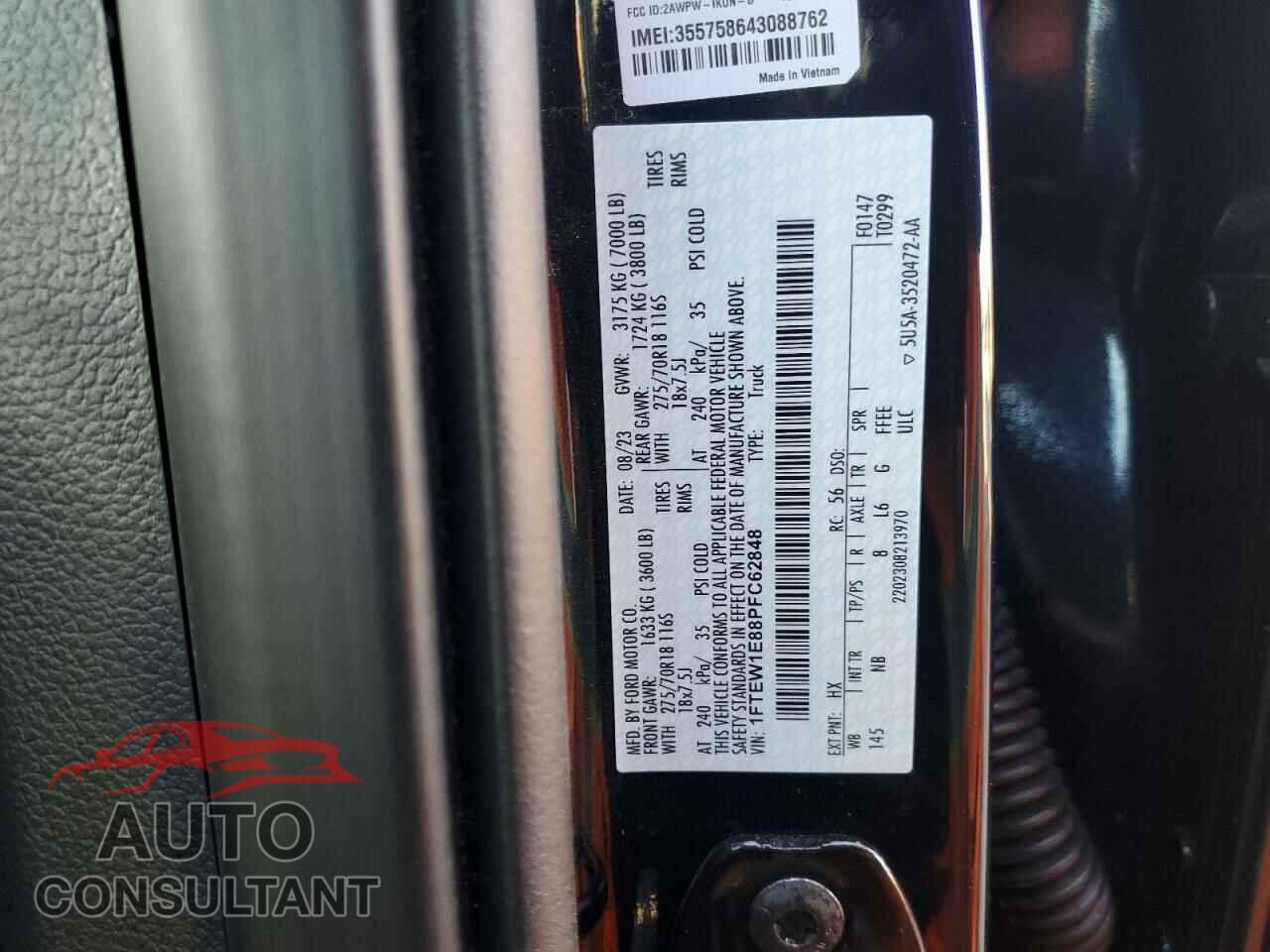 FORD F-150 2023 - 1FTEW1E88PFC62848