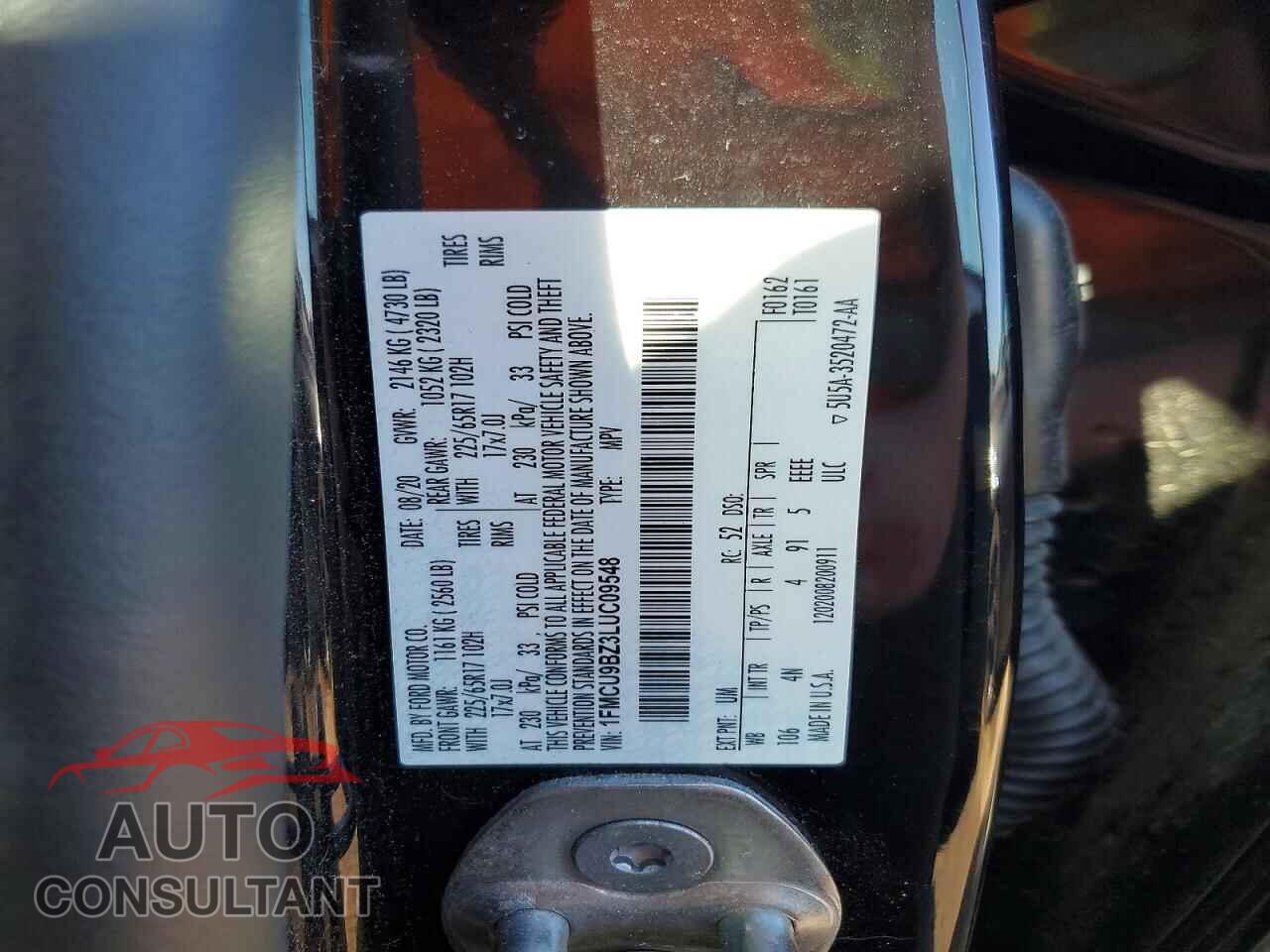 FORD ESCAPE 2020 - 1FMCU9BZ3LUC09548