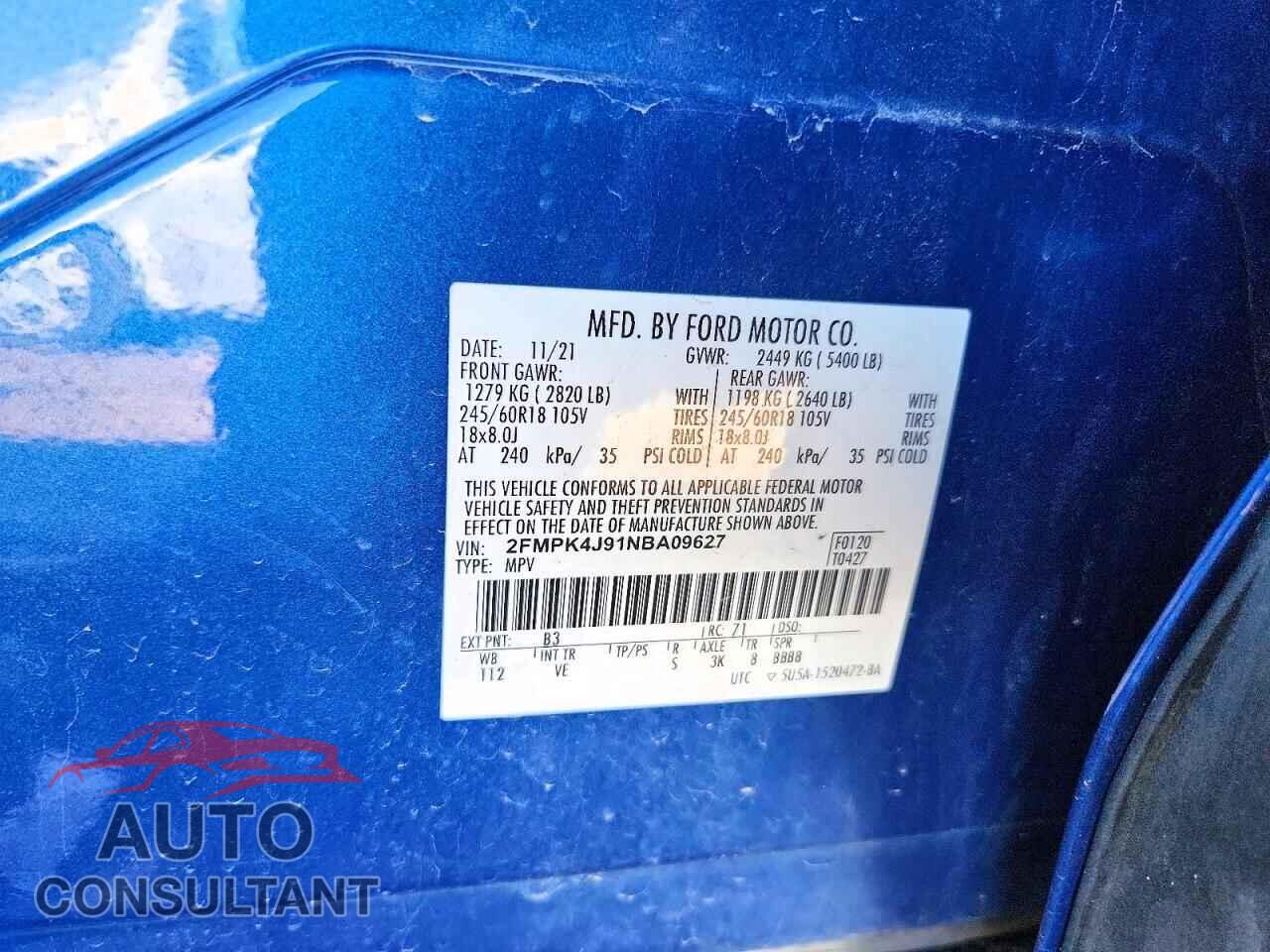 FORD EDGE 2022 - 2FMPK4J91NBA09627