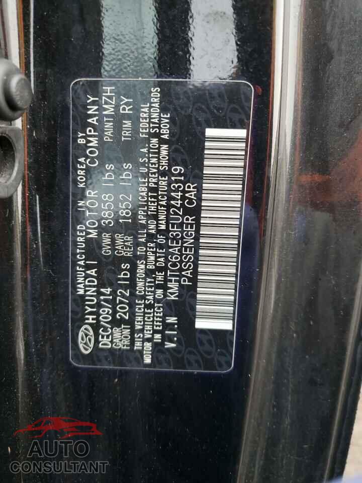 HYUNDAI VELOSTER 2015 - KMHTC6AE3FU244319