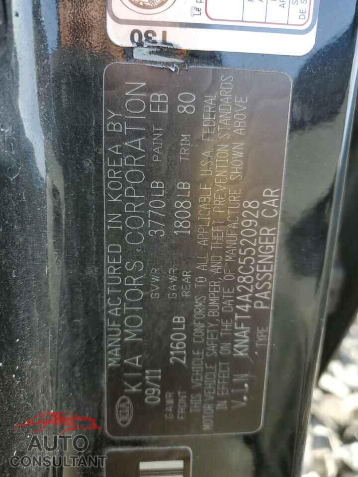 KIA FORTE 2012 - KNAFT4A28C5520928