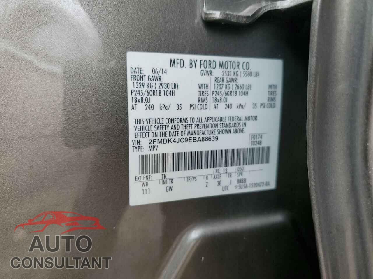 FORD EDGE 2014 - 2FMDK4JC9EBA88639