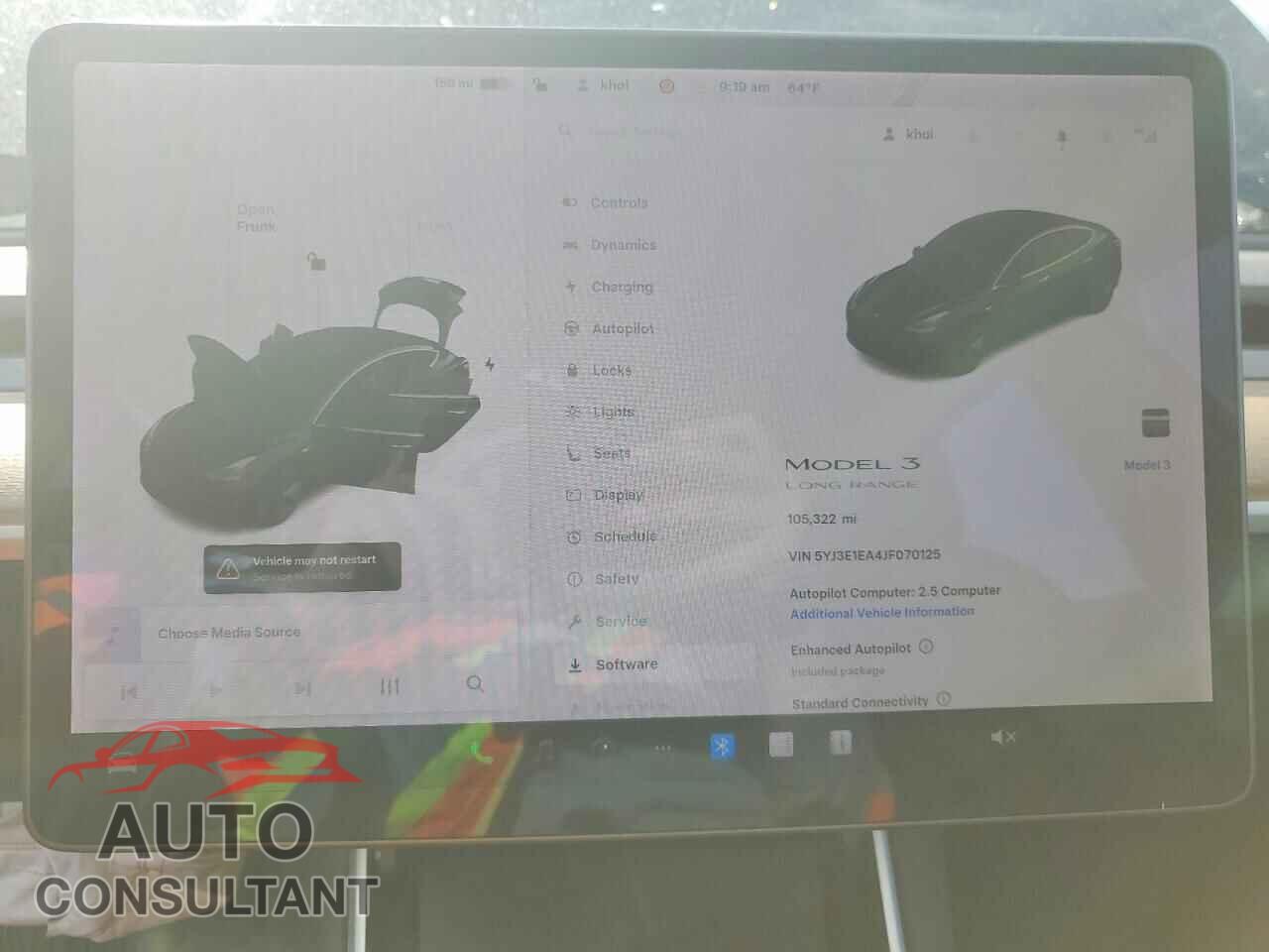 TESLA MODEL 3 2018 - 5YJ3E1EA4JF070125