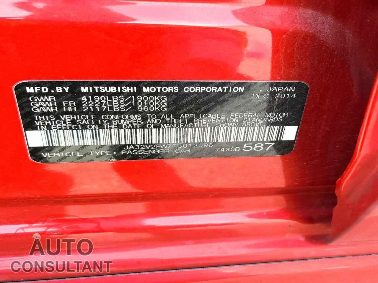 MITSUBISHI LANCER 2015 - JA32V2FW7FU012096