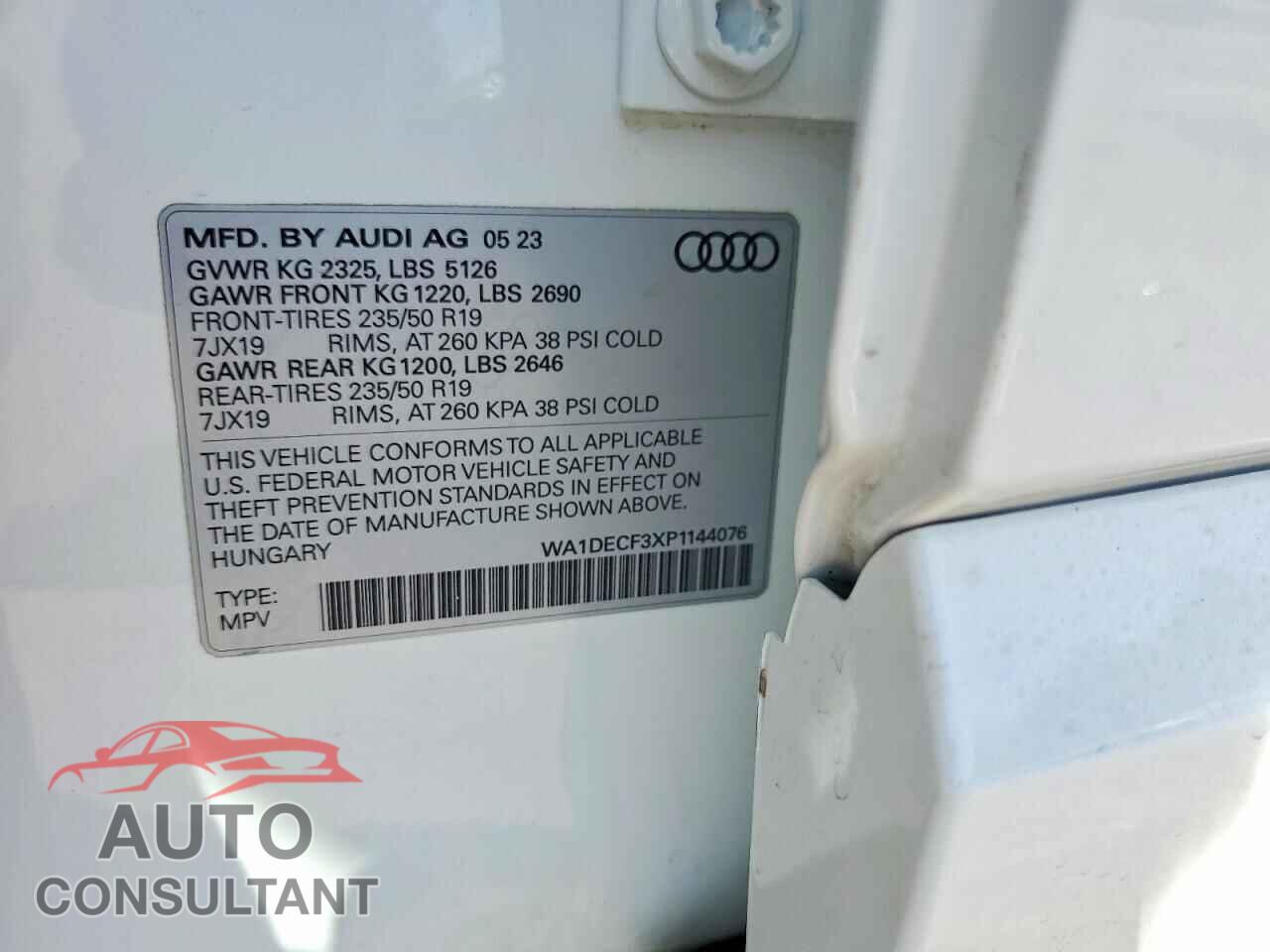AUDI Q3 2023 - WA1DECF3XP1144076