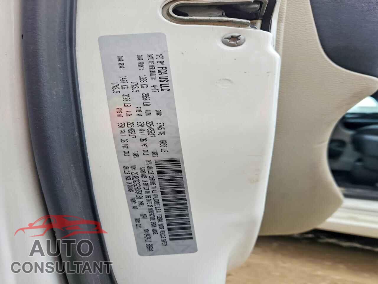 DODGE CARAVAN 2017 - 2C4RDGCG2HR754130