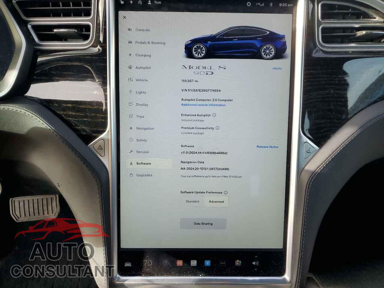 TESLA MODEL S 2016 - 5YJSA1E29GF174554