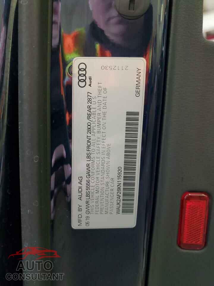 AUDI A6 2019 - WAUK2AF26KN115920