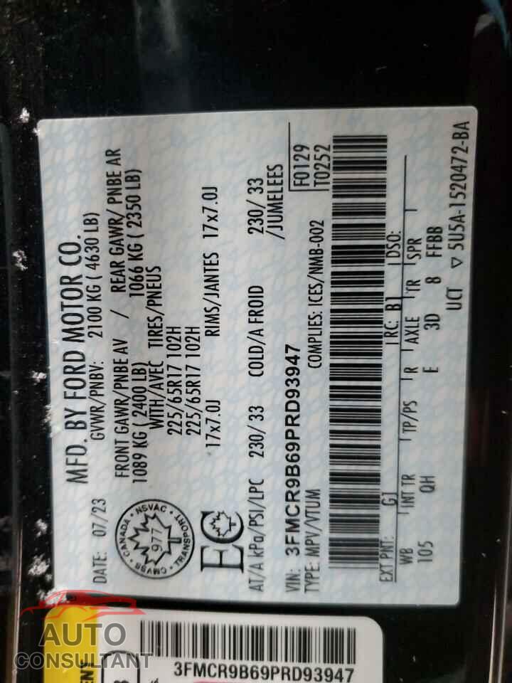 FORD BRONCO 2023 - 3FMCR9B69PRD93947