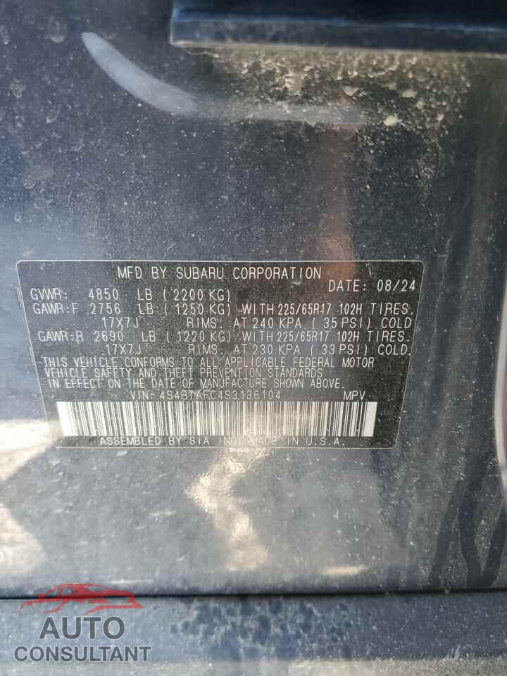 SUBARU OUTBACK 2025 - 4S4BTAFC4S3136104