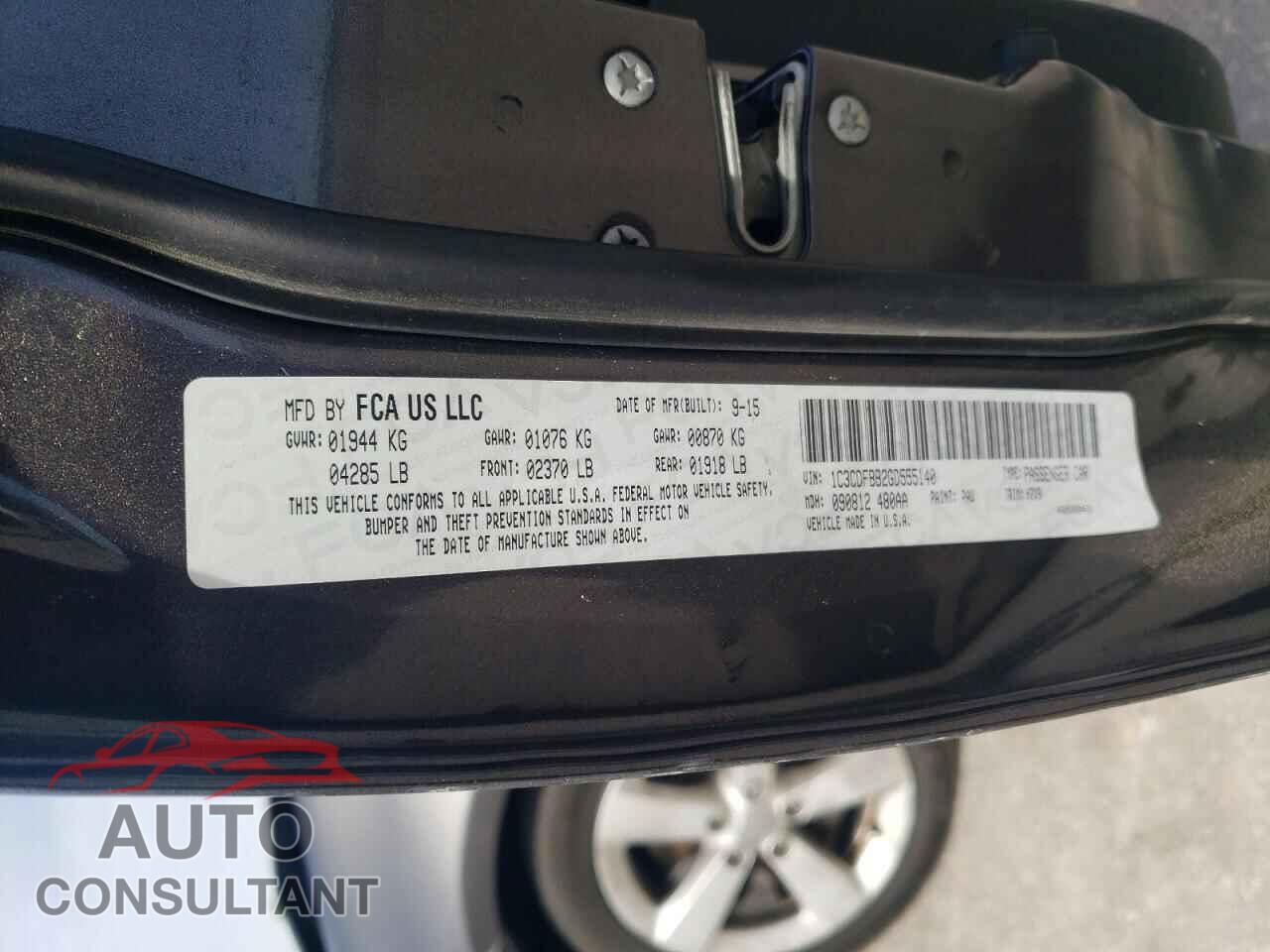 DODGE DART 2016 - 1C3CDFBB2GD555140