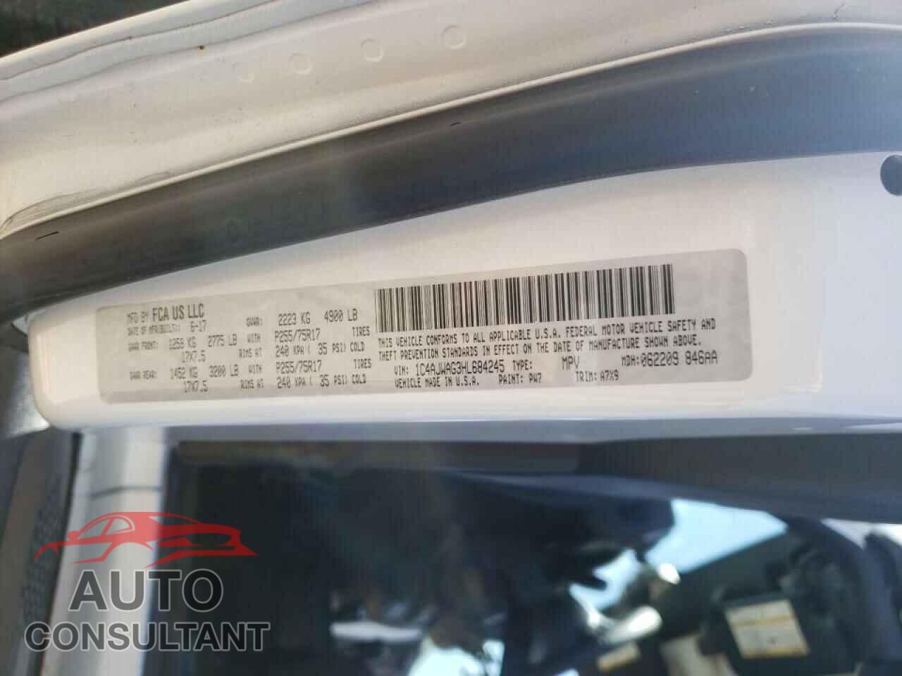 JEEP WRANGLER 2017 - 1C4AJWAG3HL684245