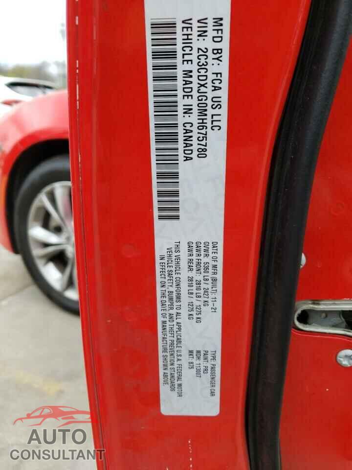 DODGE CHARGER 2021 - 2C3CDXJG0MH675780
