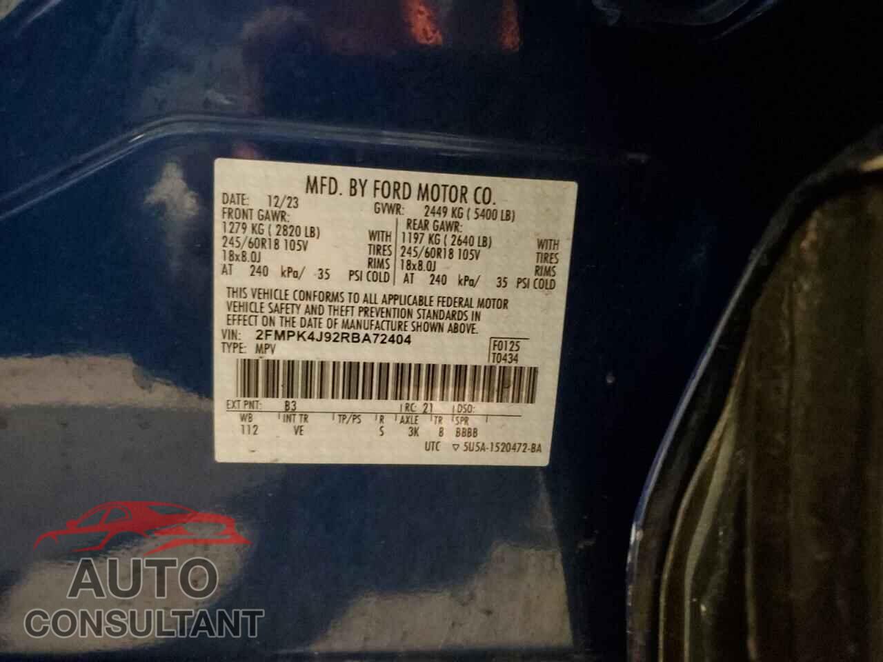 FORD EDGE 2024 - 2FMPK4J92RBA72404
