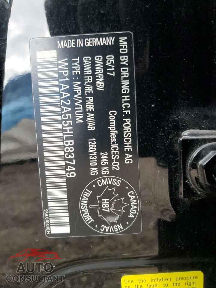 PORSCHE MACAN 2017 - WP1AA2A55HLB83749