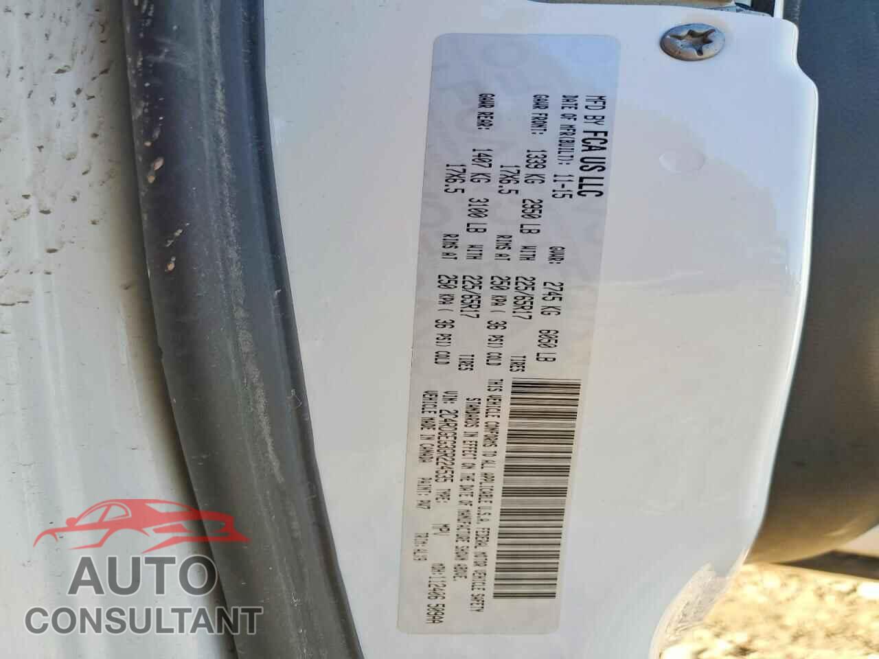 DODGE CARAVAN 2016 - 2C4RDGEG3GR224535