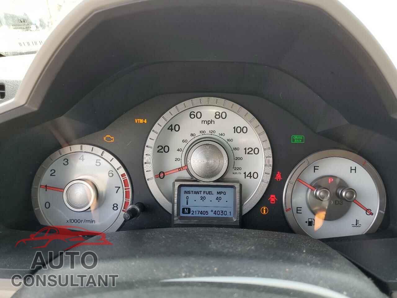 HONDA PILOT 2010 - 5FNYF4H96AB019683