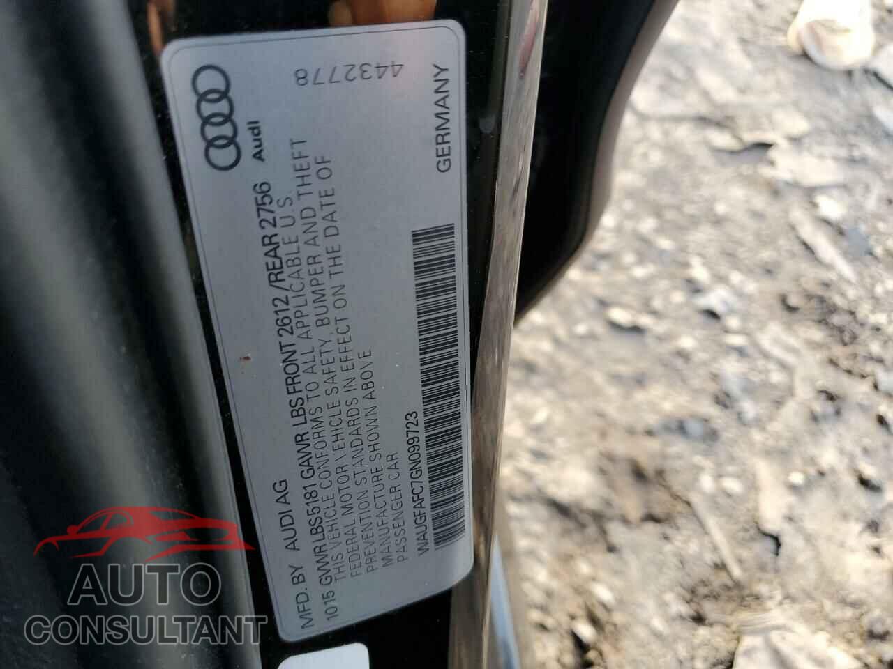 AUDI A6 2016 - WAUGFAFC7GN099723