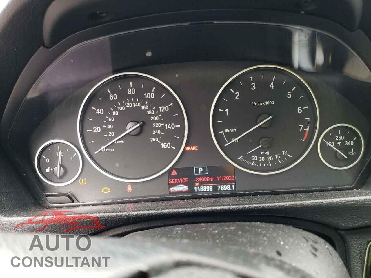 BMW 3 SERIES 2014 - WBA3C3C51EF983494