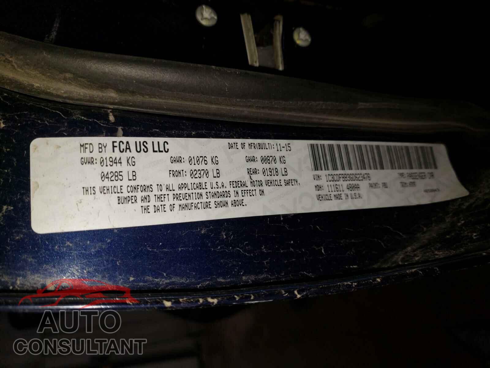DODGE DART 2016 - 1C3CDFBB3GD623476