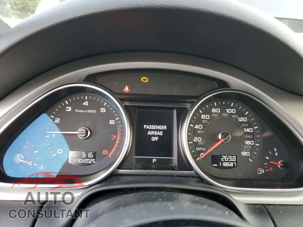 AUDI Q7 2012 - WA1DGAFE3CD010566