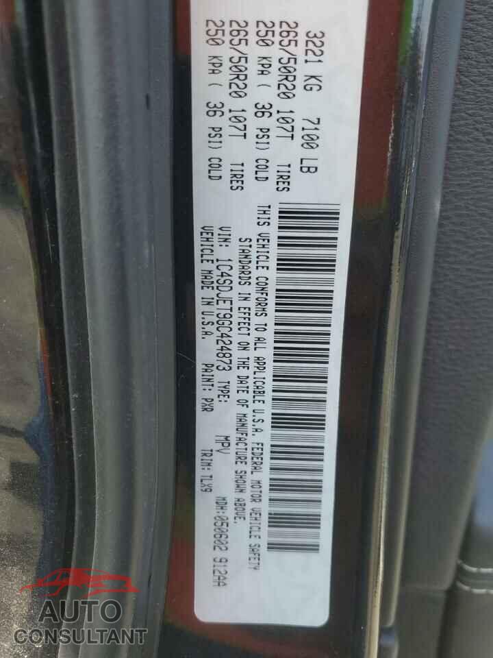 DODGE DURANGO 2016 - 1C4SDJET9GC424873