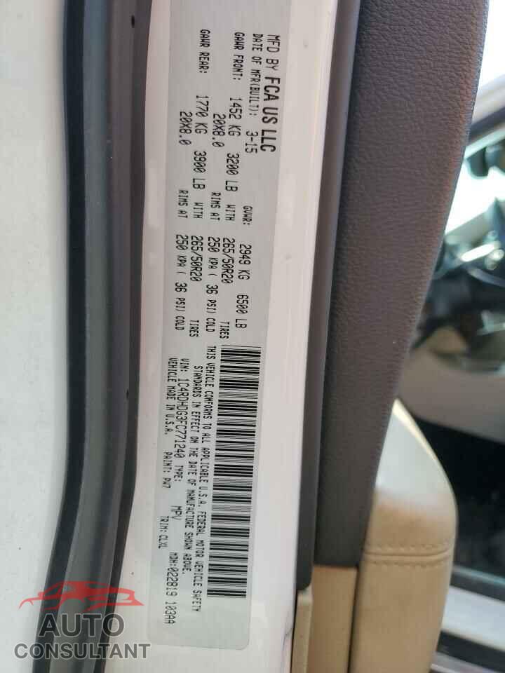 DODGE DURANGO 2015 - 1C4RDHDG3FC771240