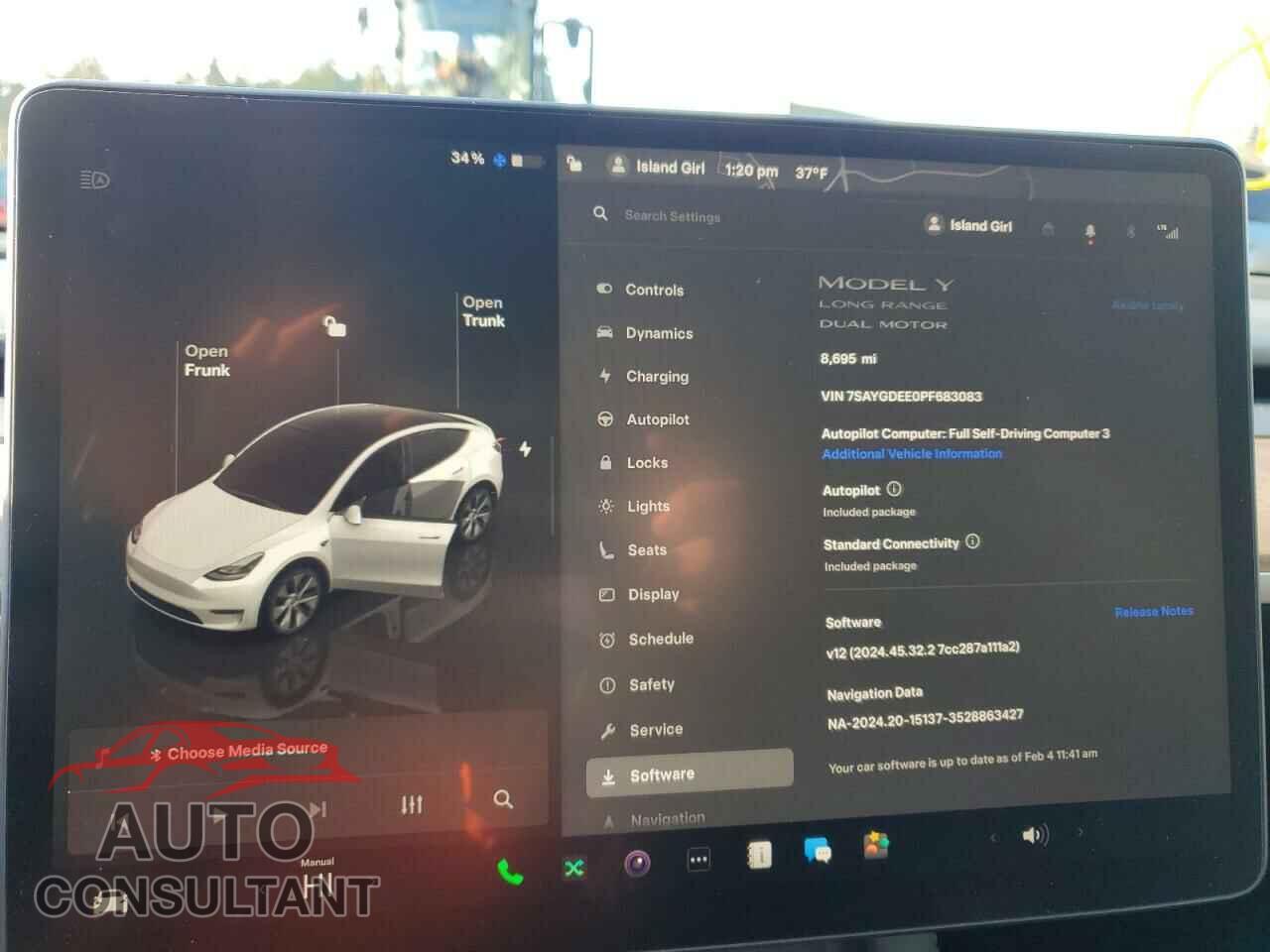 TESLA MODEL Y 2023 - 7SAYGDEE0PF683083