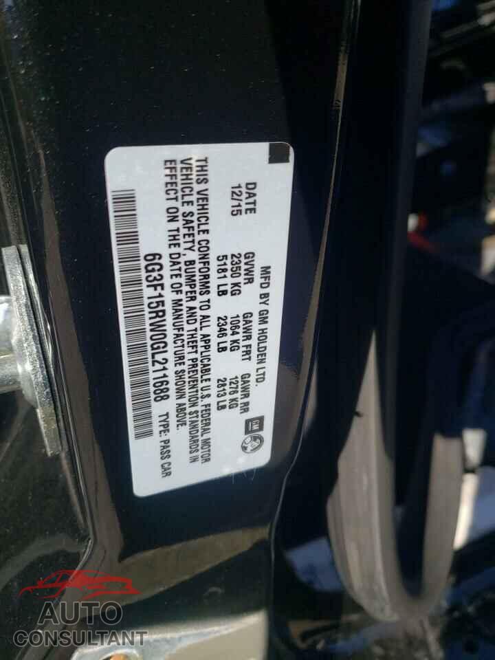 CHEVROLET SS 2016 - 6G3F15RW0GL211688