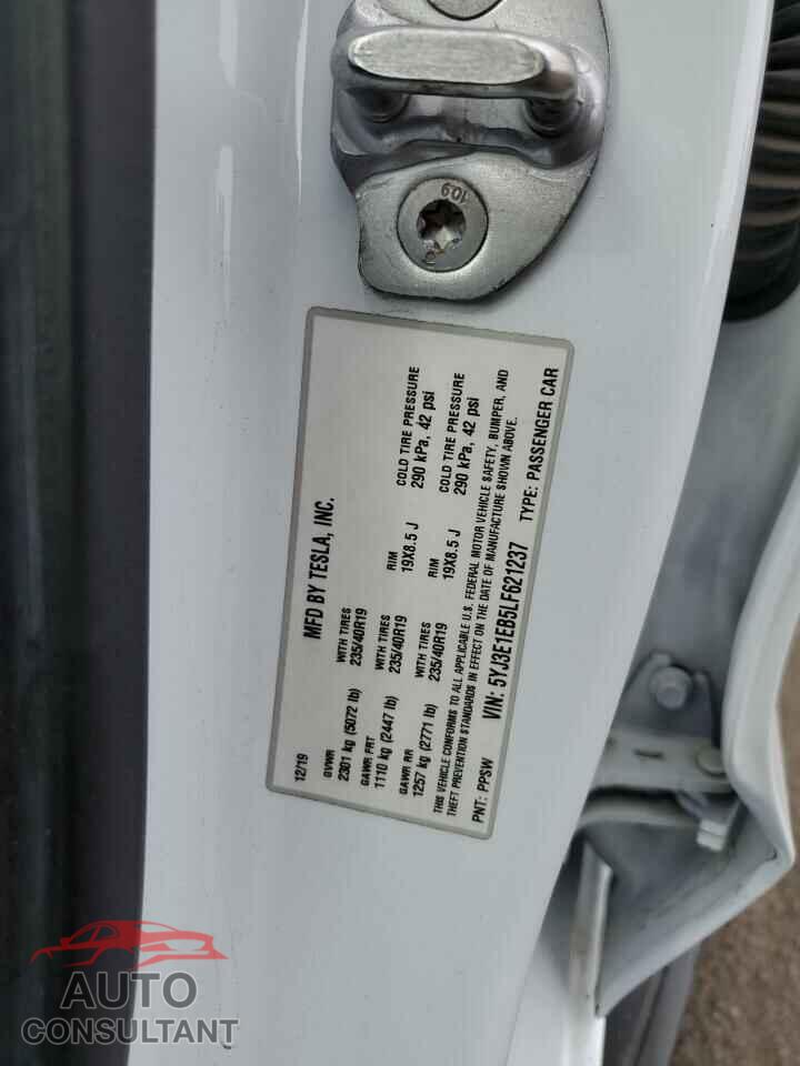 TESLA MODEL 3 2020 - 5YJ3E1EB5LF621237