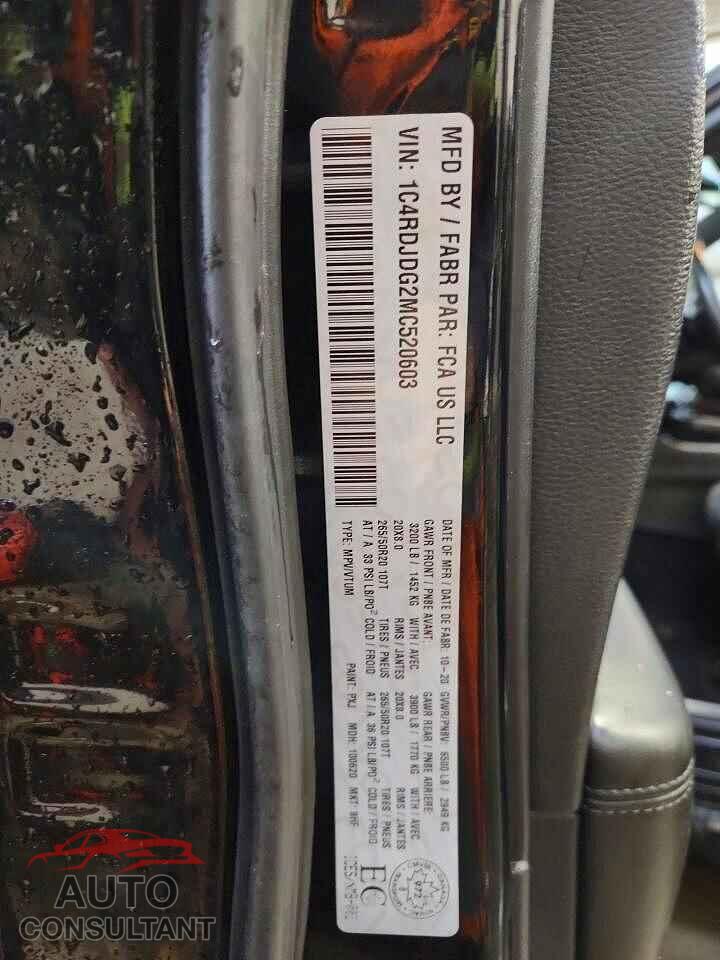 DODGE DURANGO 2021 - 1C4RDJDG2MC520603